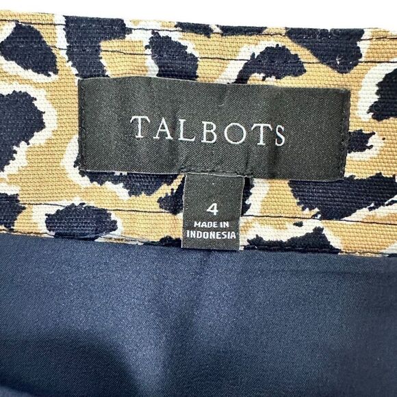 Talbots Canvas A-Line Skirt size 4 Cheetah Print - Picture 5 of 9